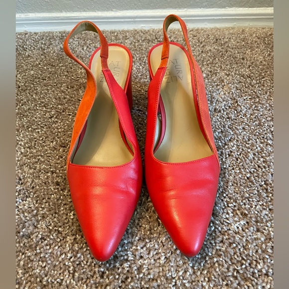 Red Leather & Suede Naturalizer's- WORN ONCE👠 - Picture 2 of 7